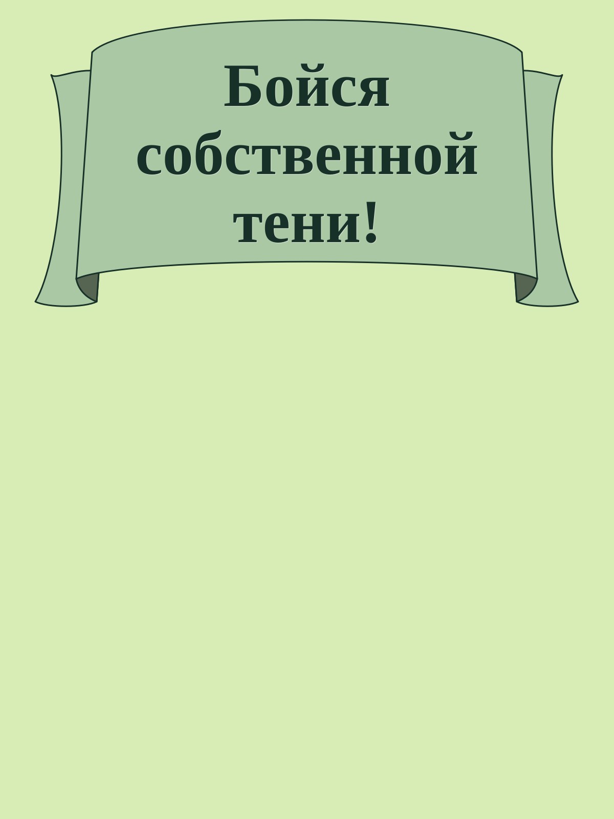 Бойся собственной тени!