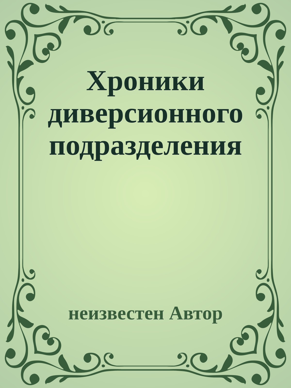 Хроники диверсионного подразделения