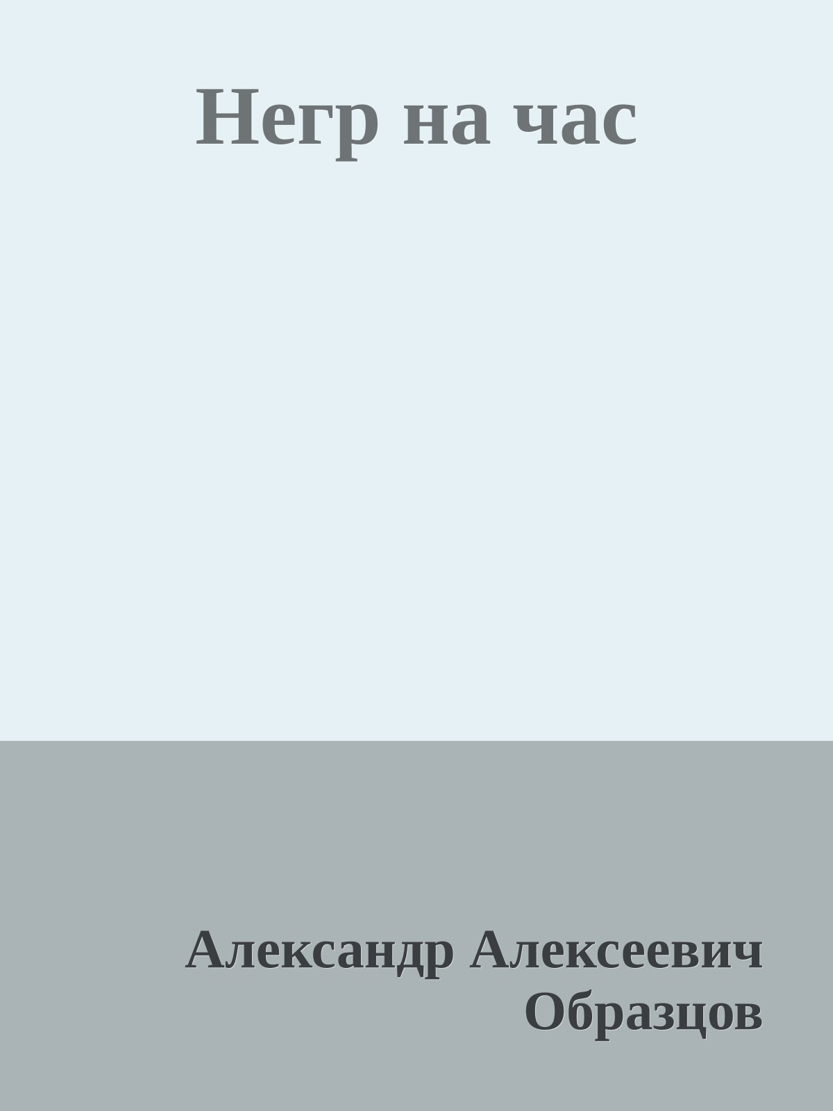 Негр на час