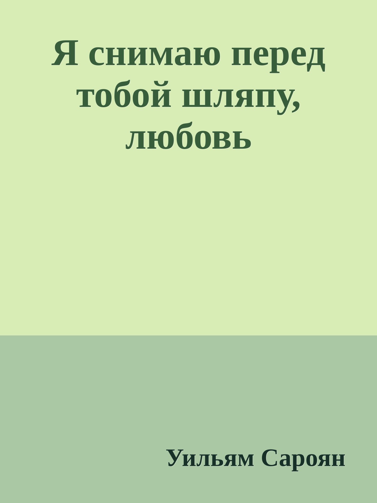 Я снимаю перед тобой шляпу, любовь