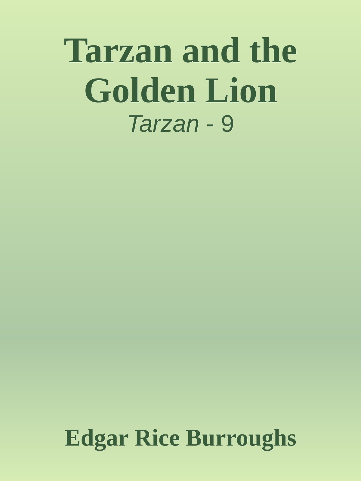 Tarzan and the Golden Lion