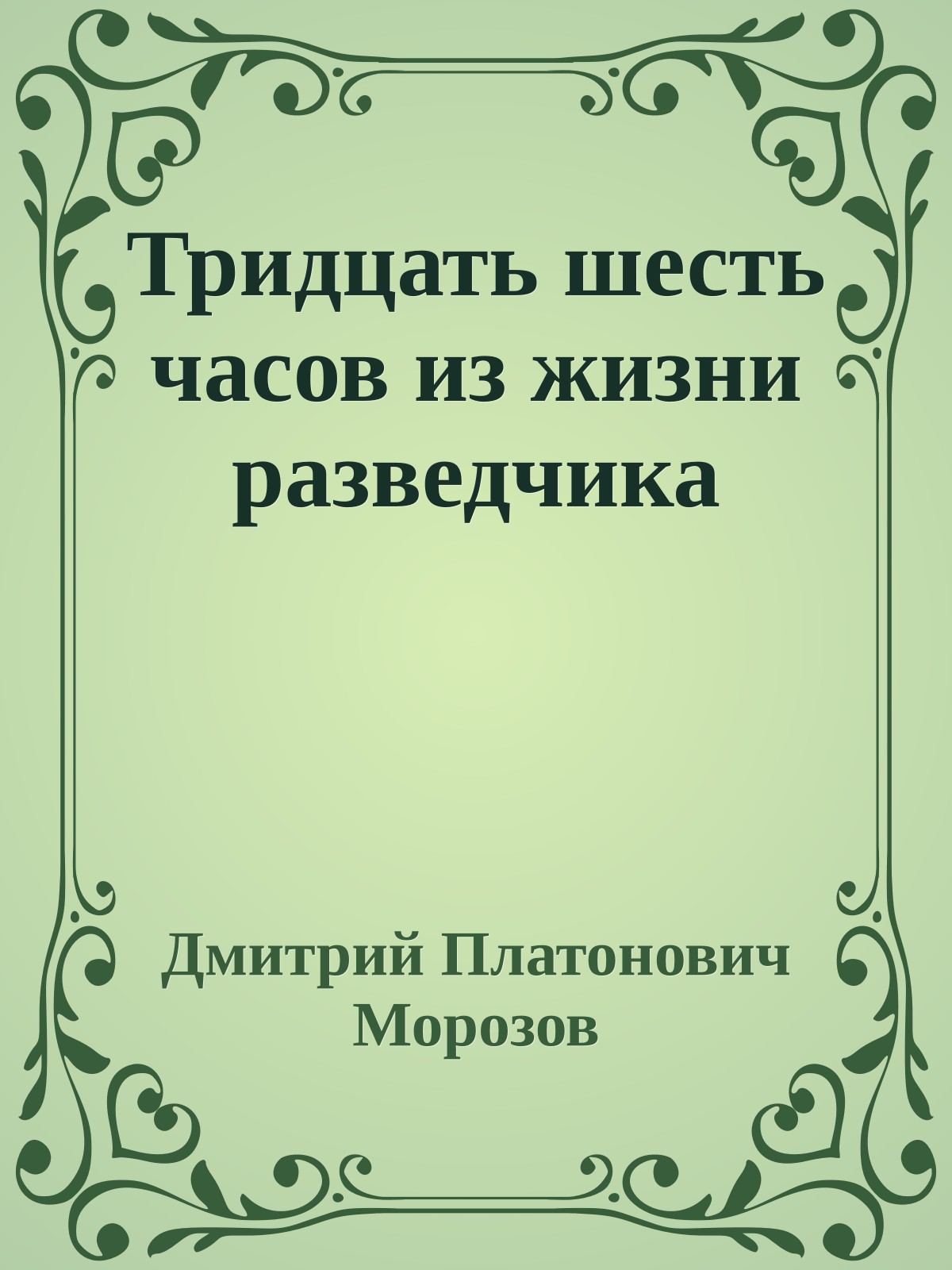 Тридцать шесть часов из жизни разведчика