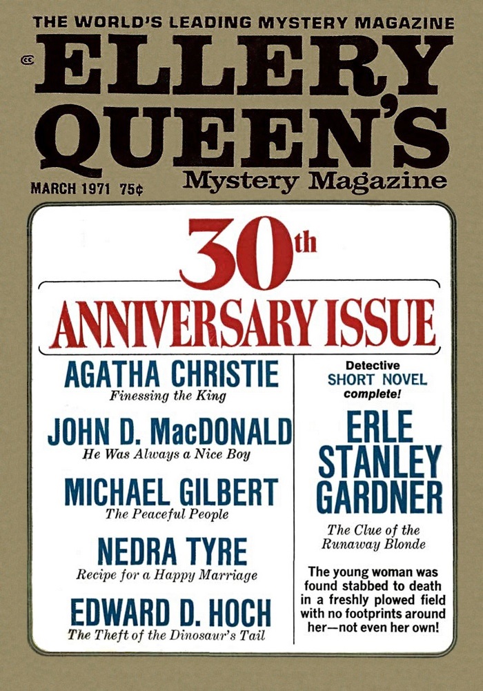 Ellery Queen’s Mystery Magazine. Vol. 57, No. 3. Whole No. 328, March 1971