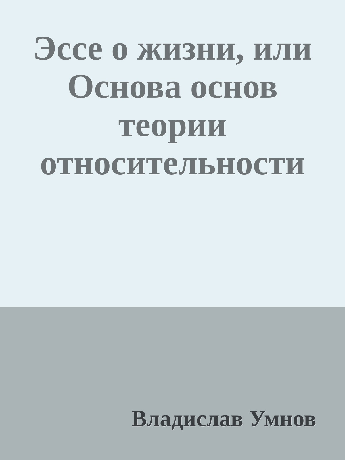 Эссе о жизни, или Основа основ теории относительности
