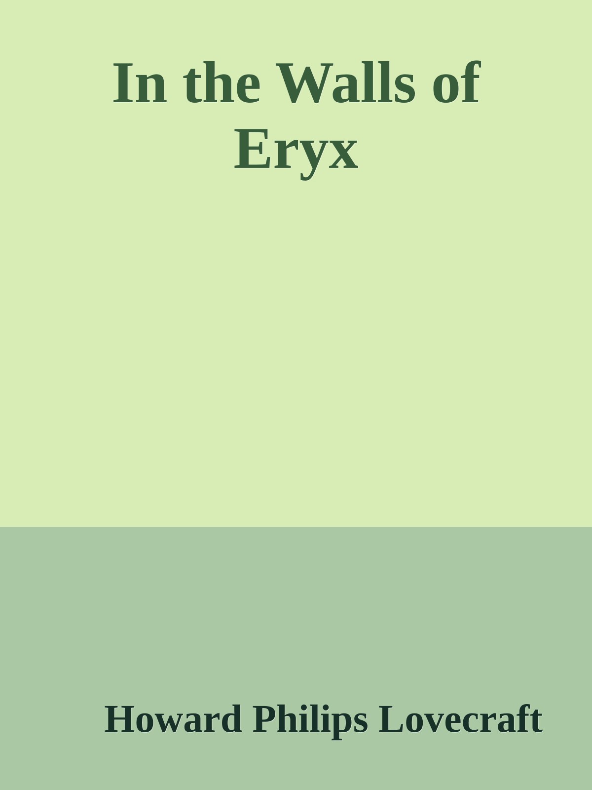 In the Walls of Eryx