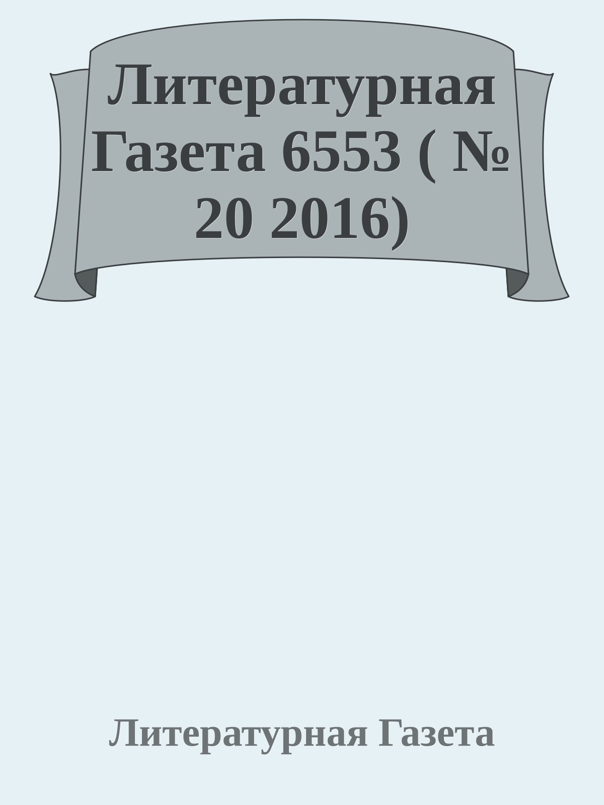 Литературная Газета 6553 ( № 20 2016)