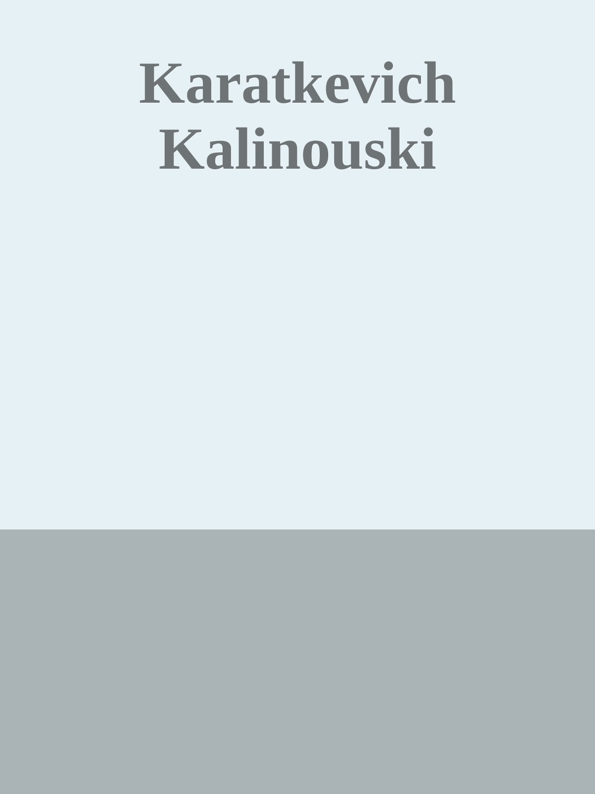 Karatkevich Kalinouski