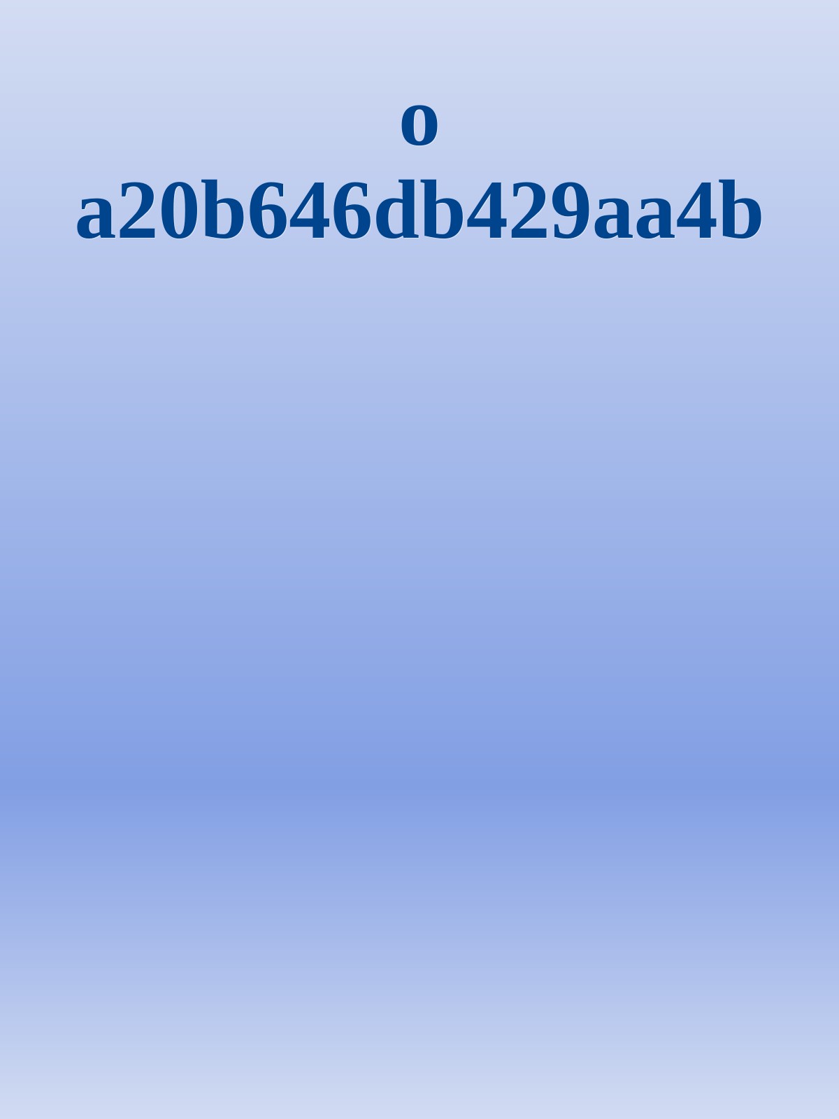 o a20b646db429aa4b