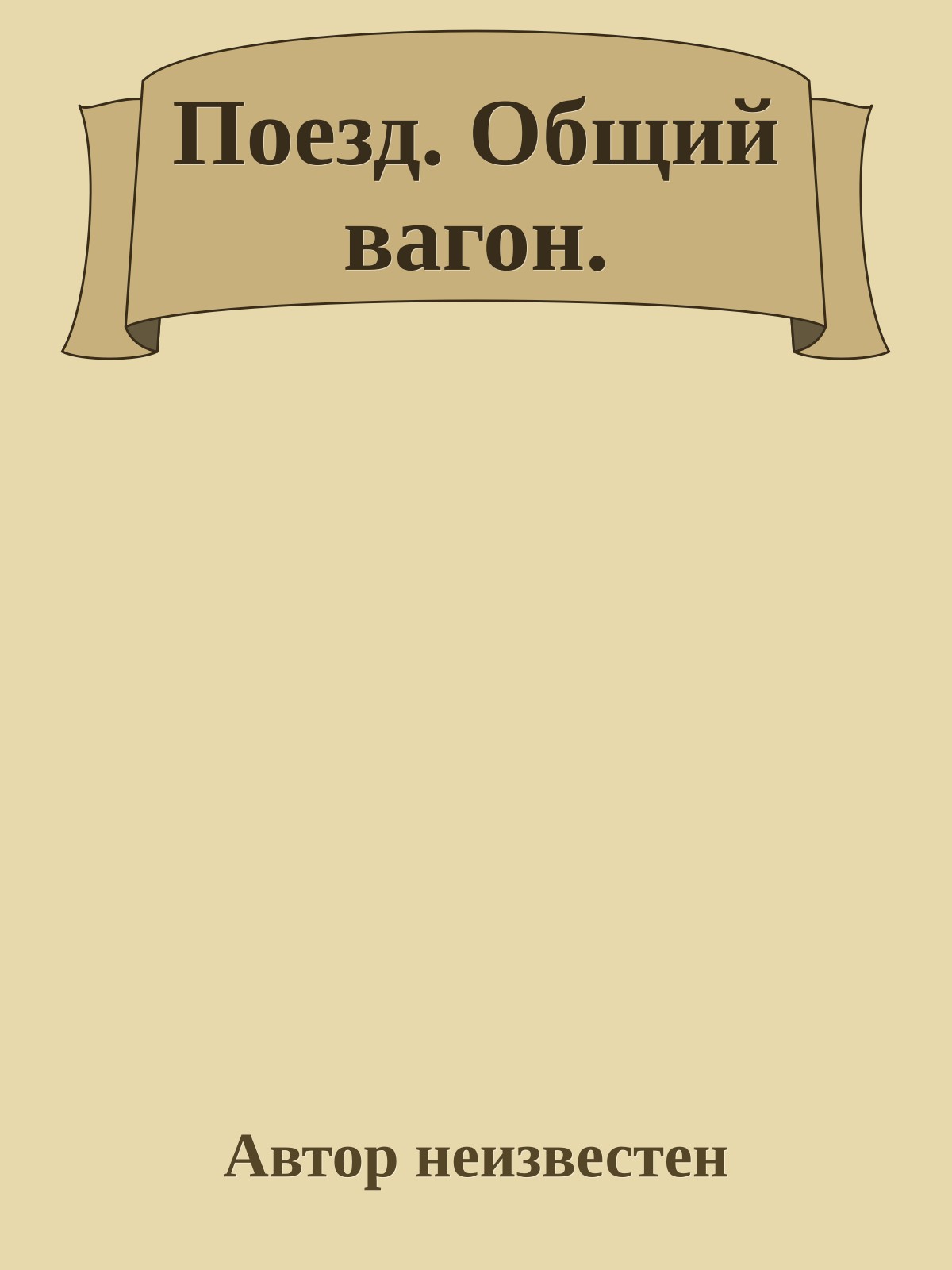 Поезд. Общий вагон.