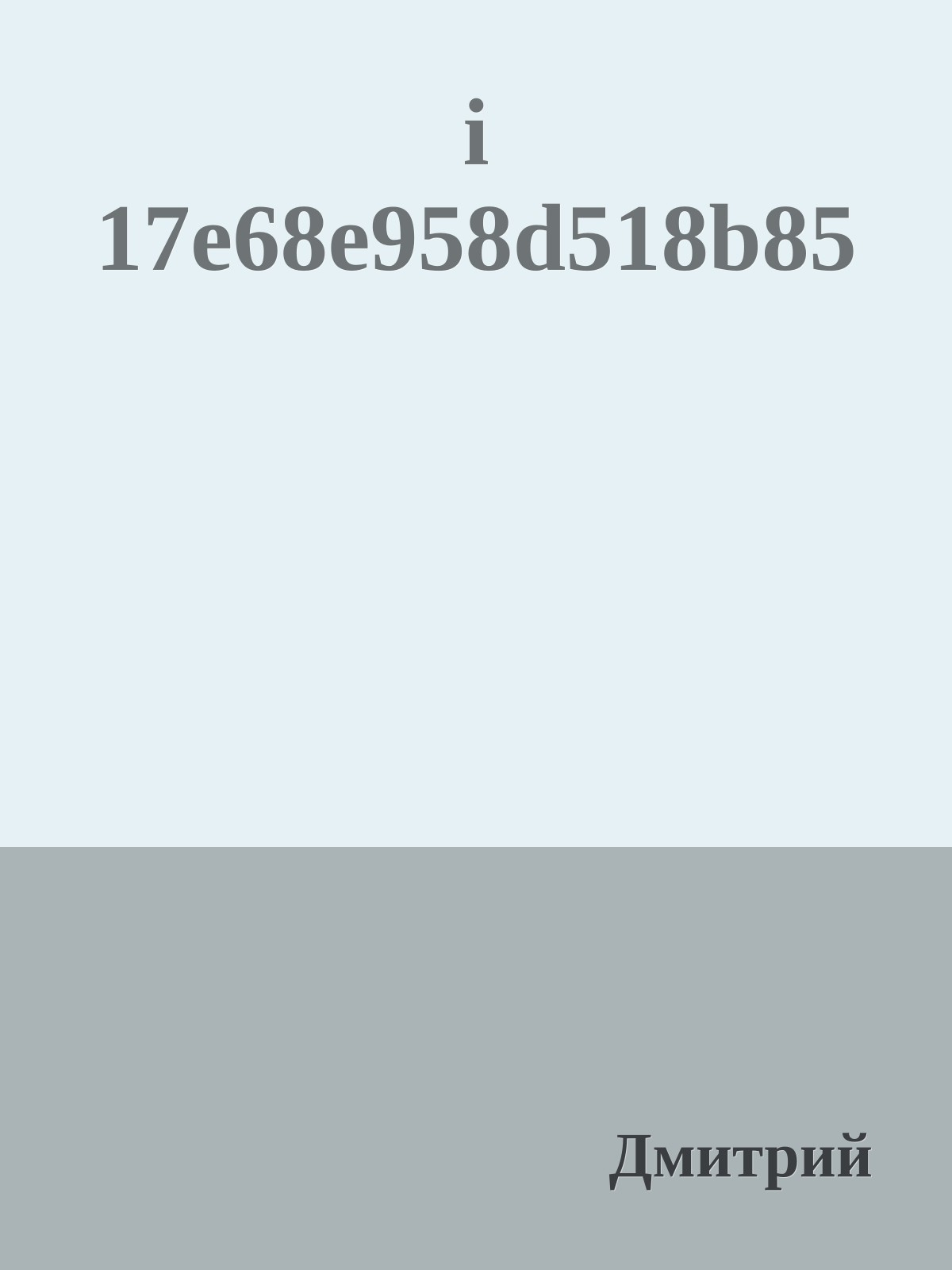 i 17e68e958d518b85