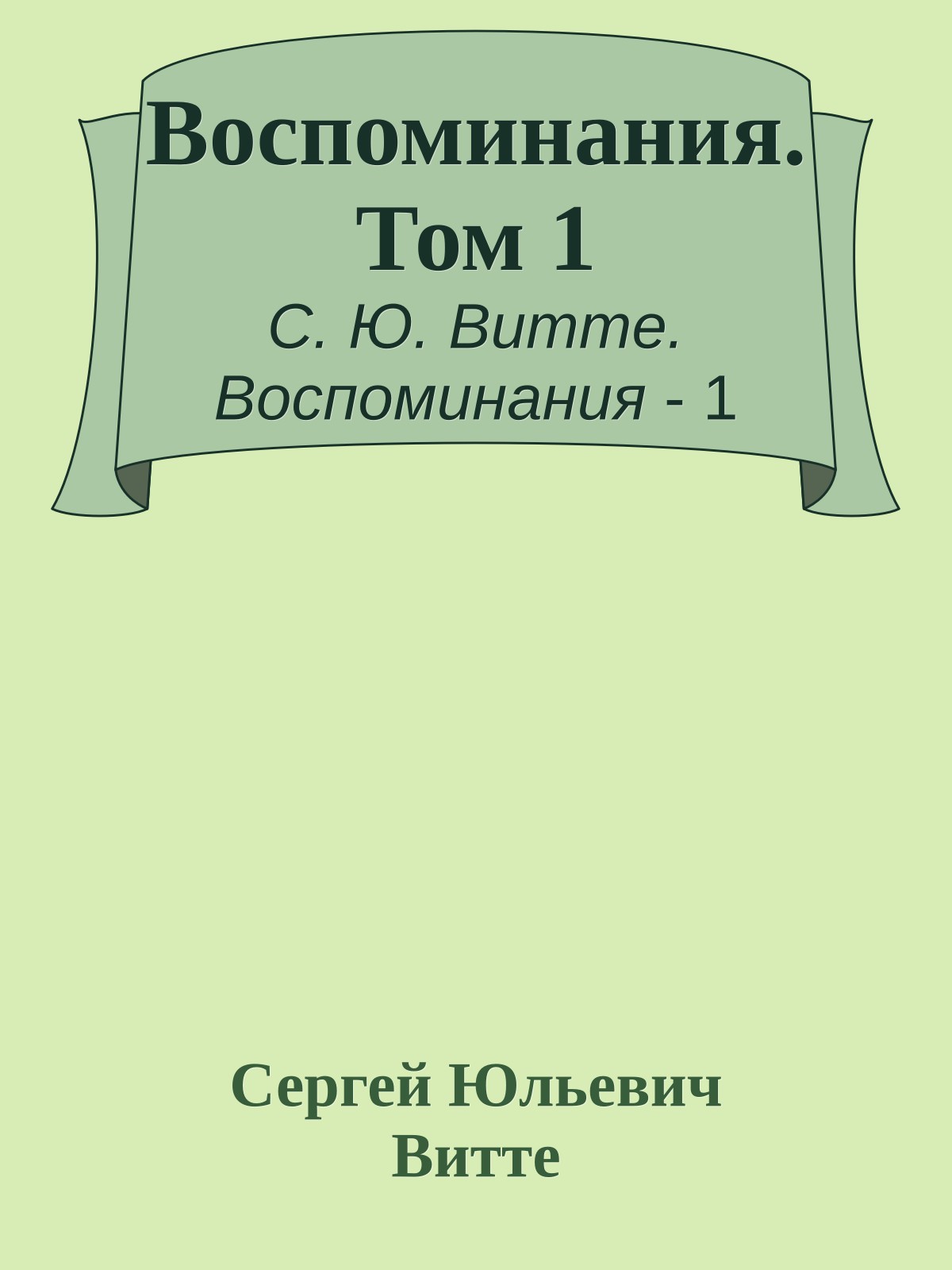Воспоминания. Том 1