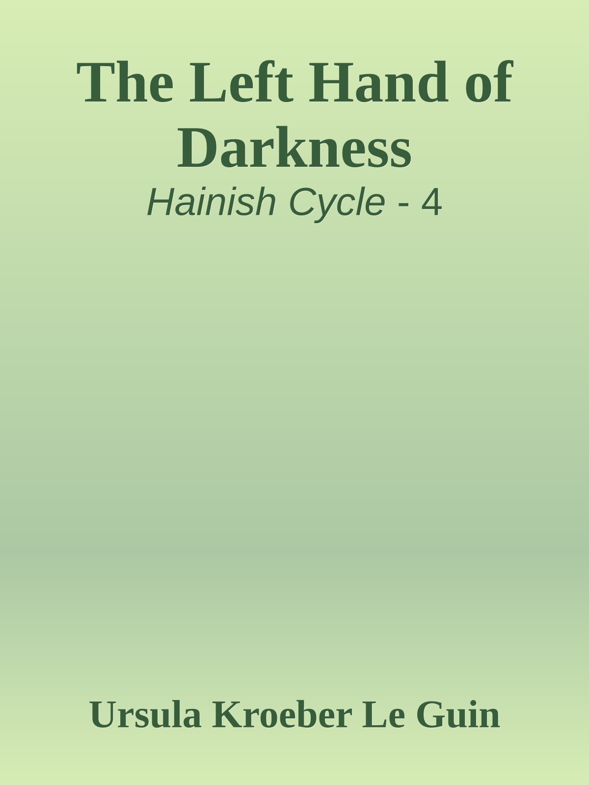The Left Hand of Darkness