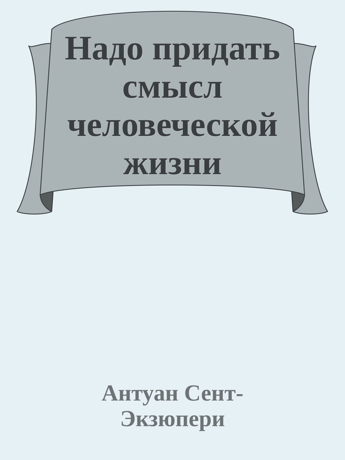 Надо придать смысл человеческой жизни
