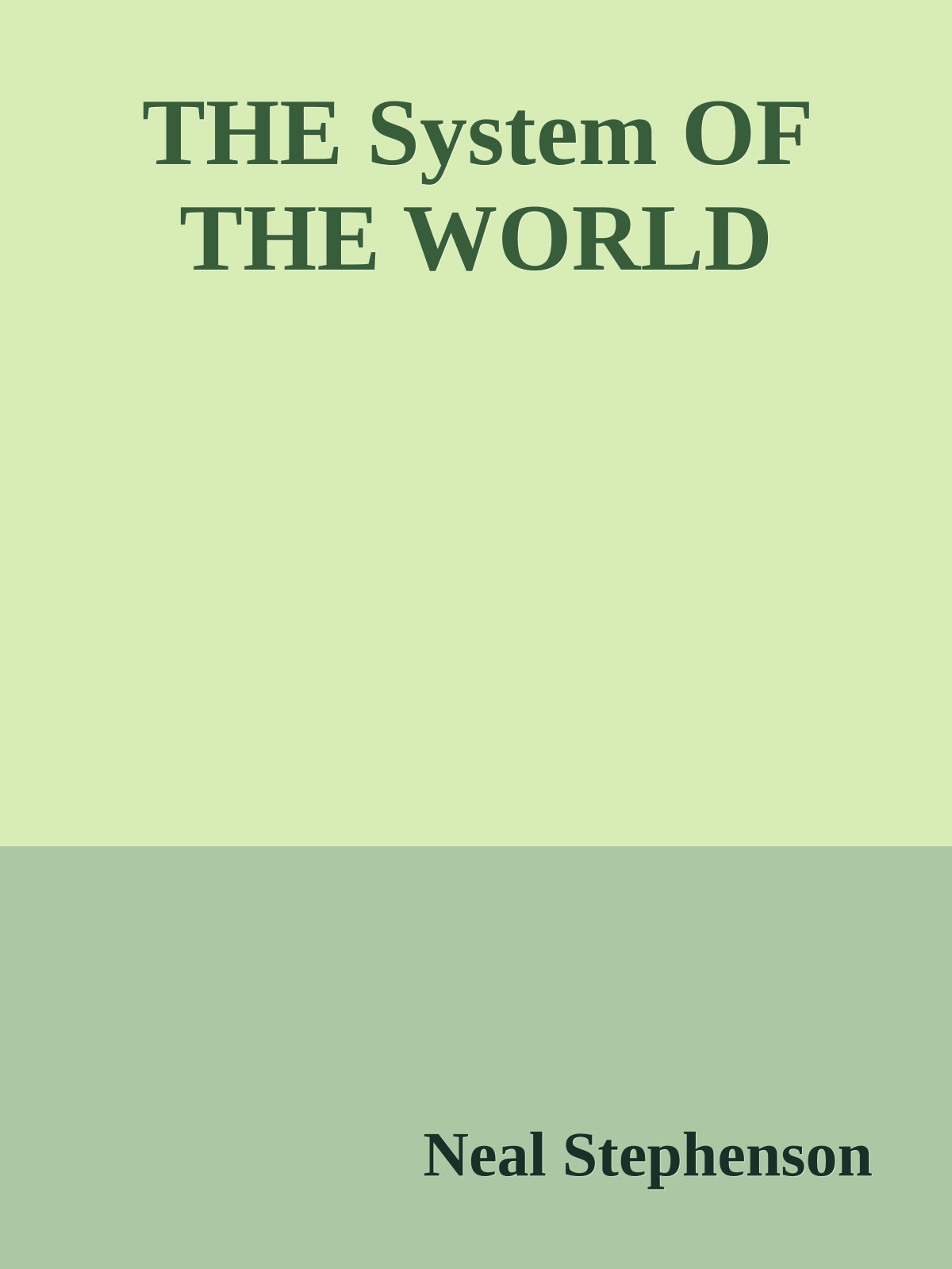 THE System OF THE WORLD