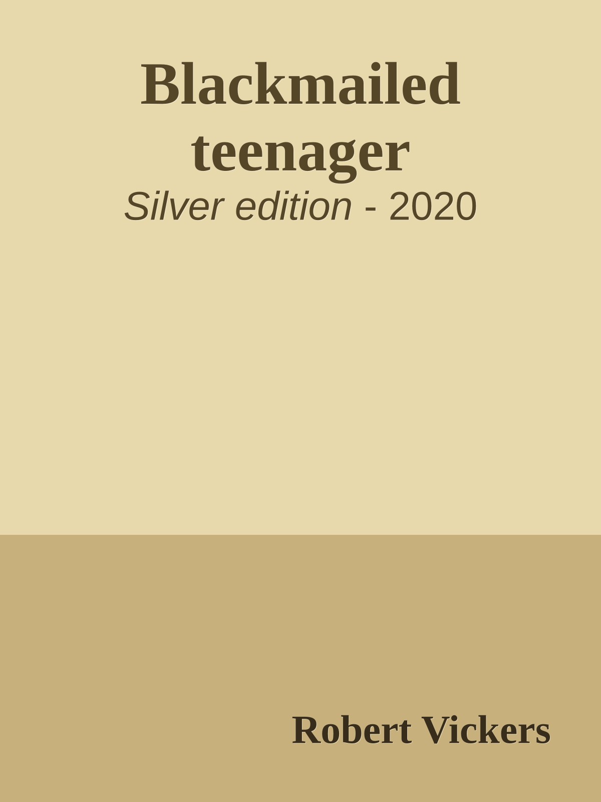 Blackmailed teenager