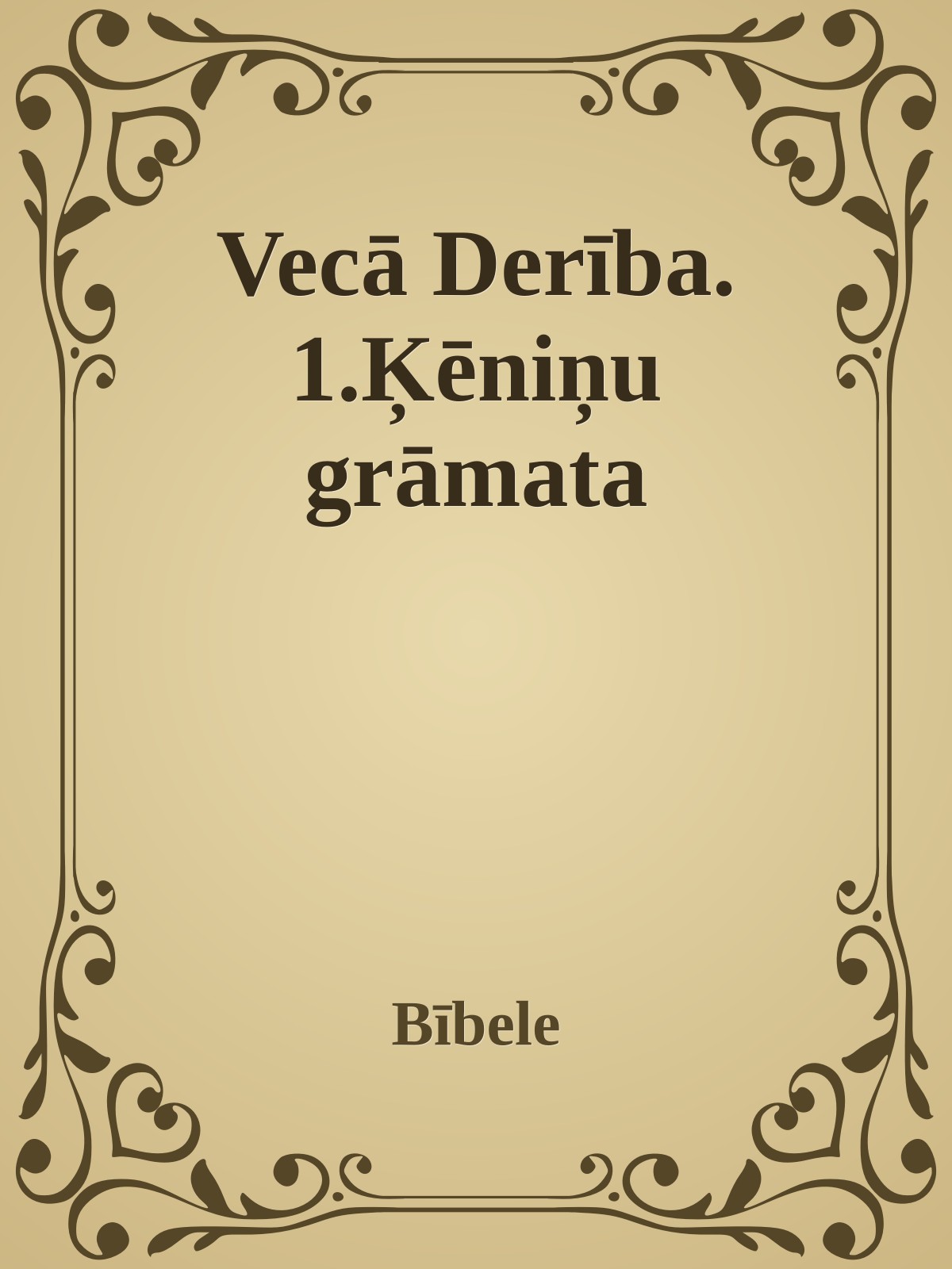 Vecā Derība. 1.Ķēniņu grāmata