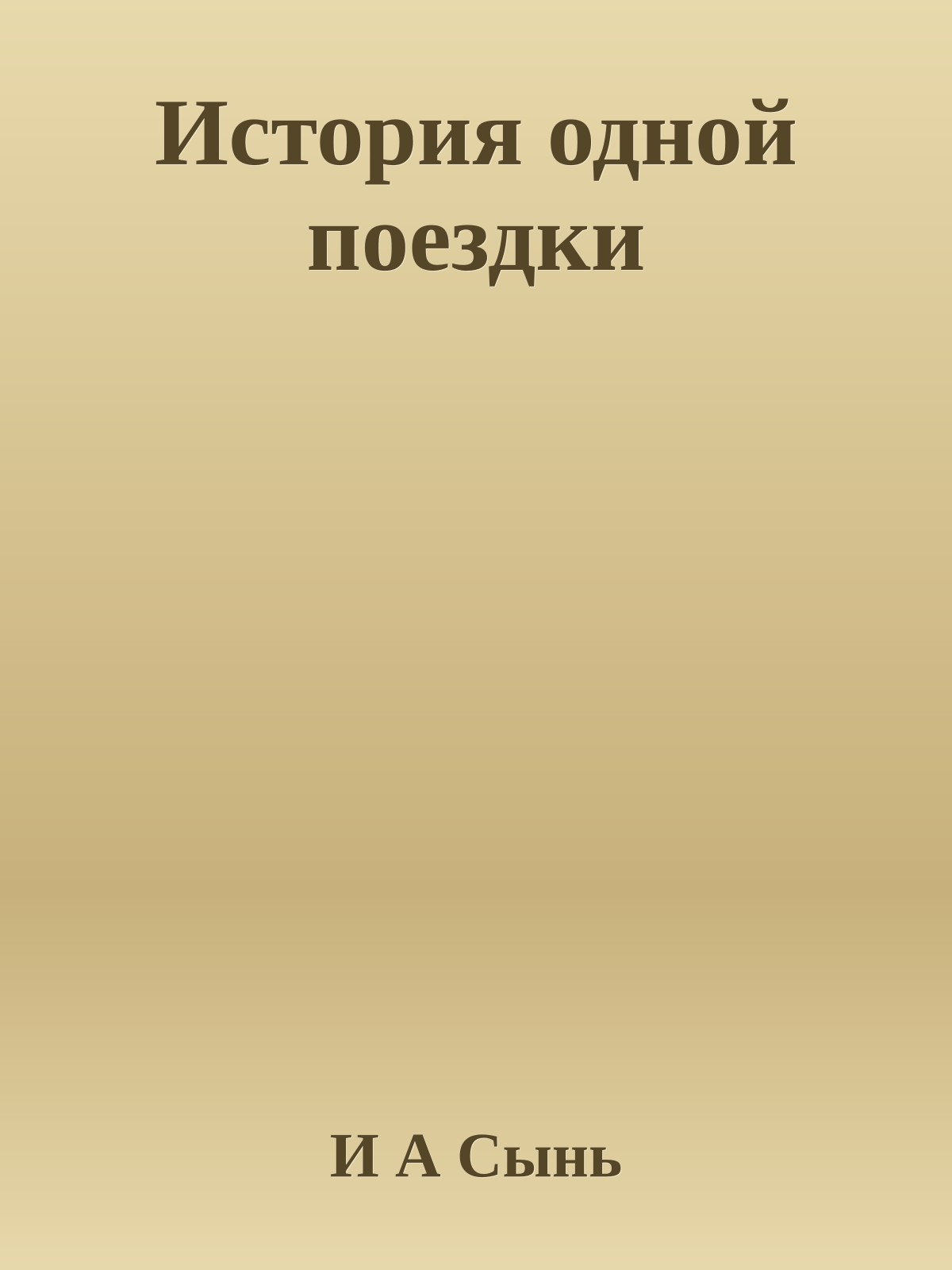 История одной поездки
