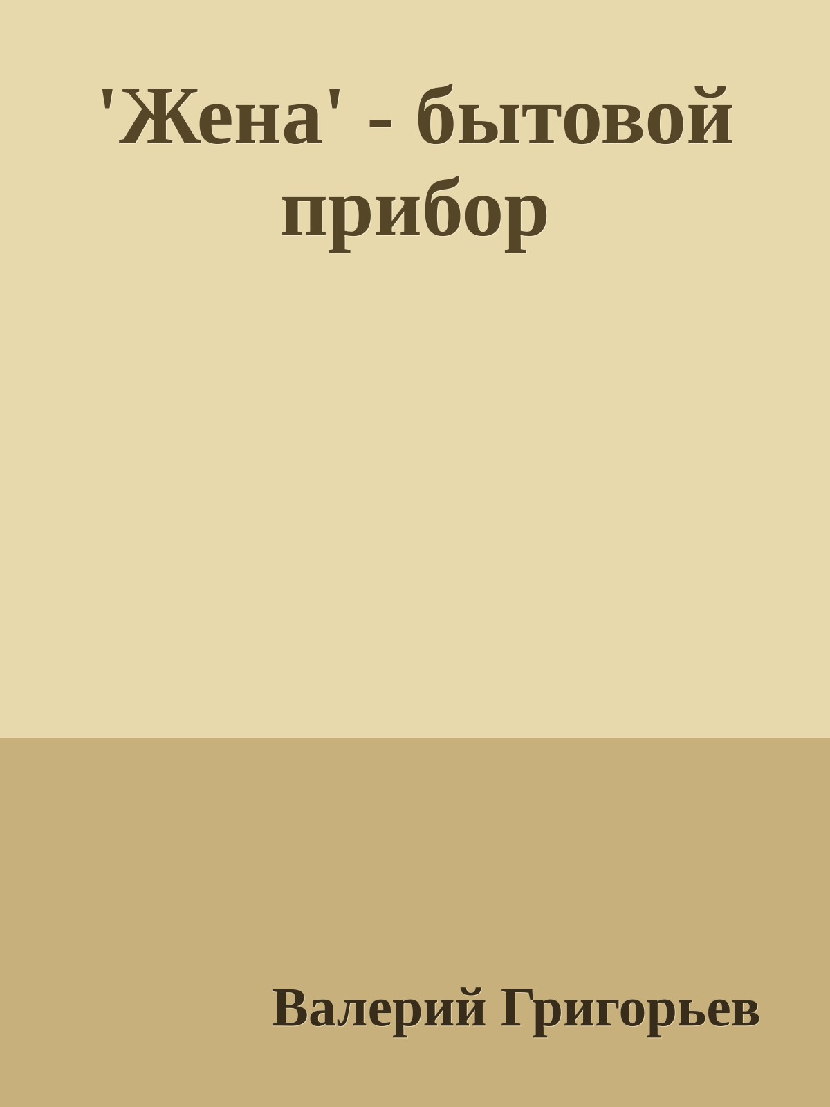 'Жена' - бытовой прибор
