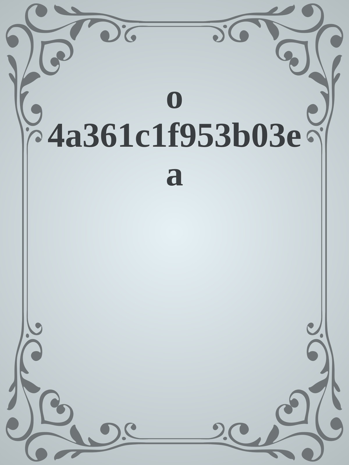 o 4a361c1f953b03ea