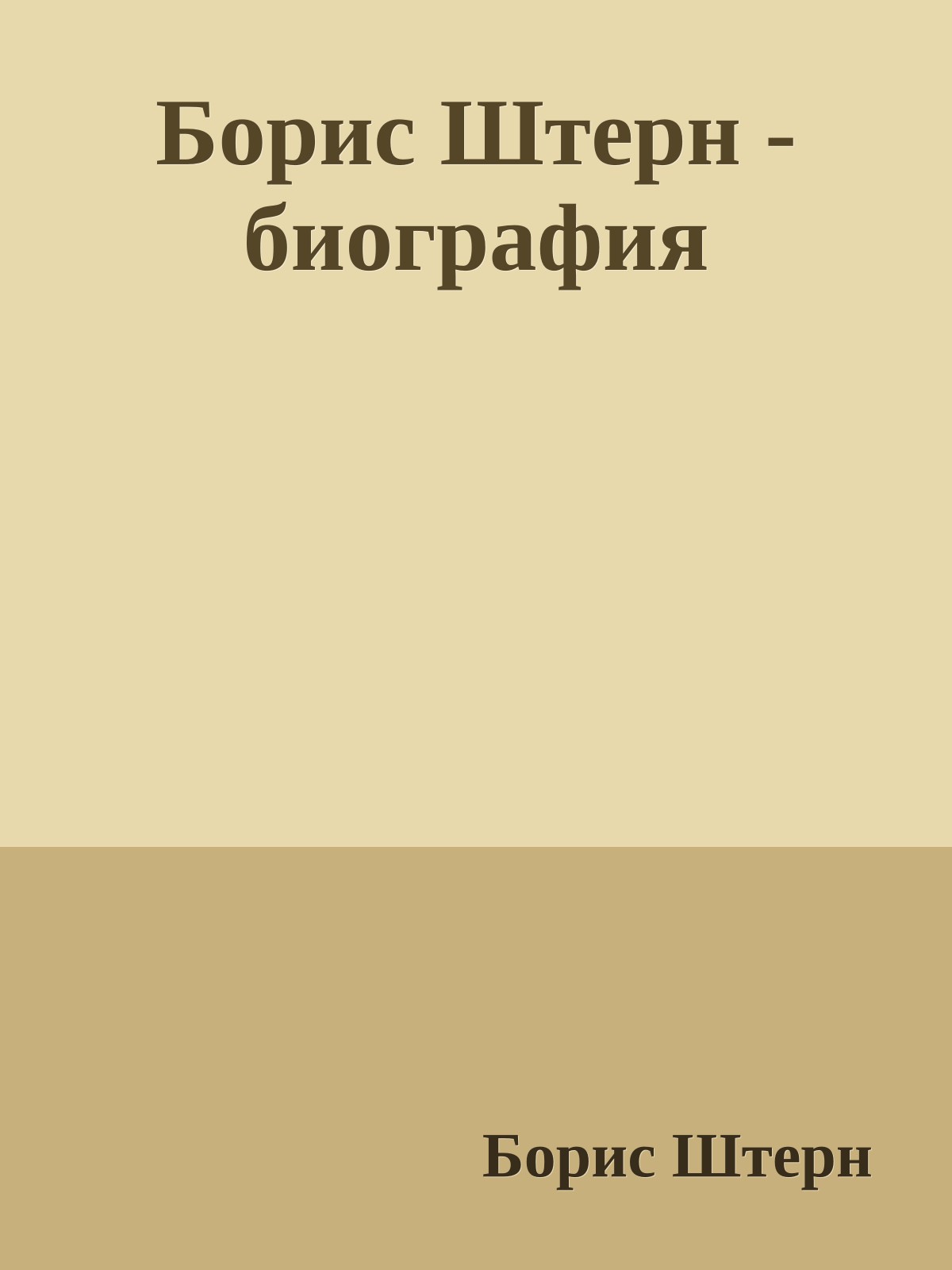 Борис Штерн - биография