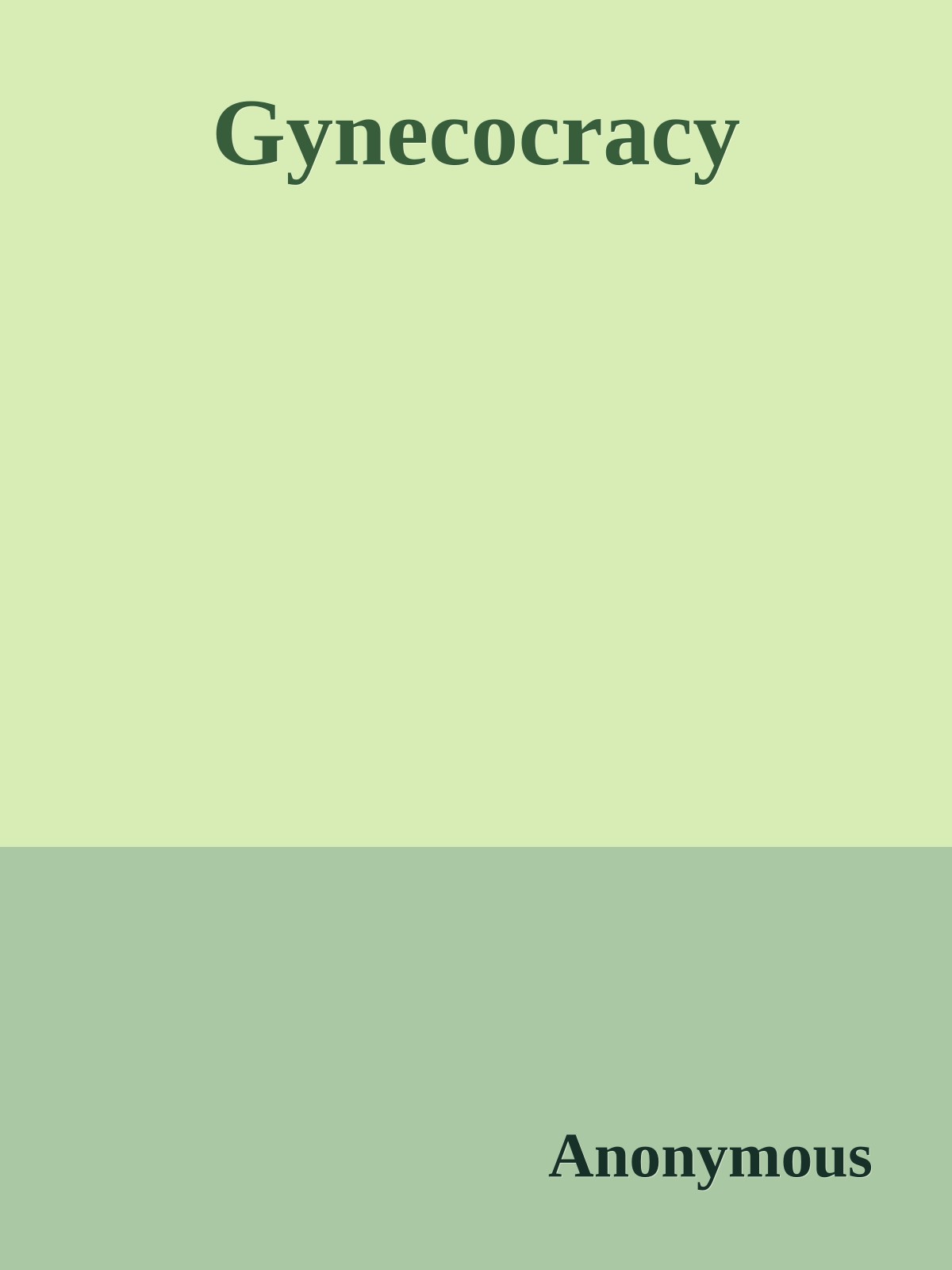 Gynecocracy