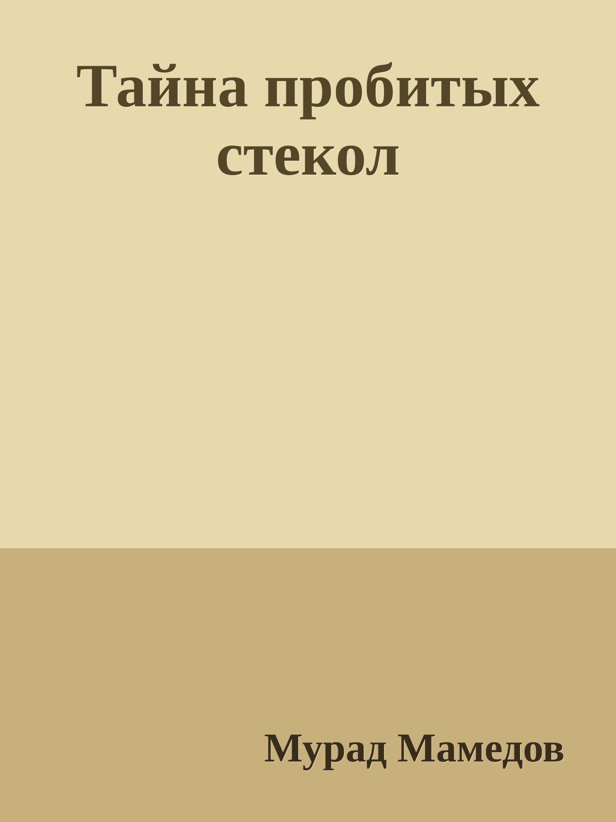 Тайна пробитых стекол