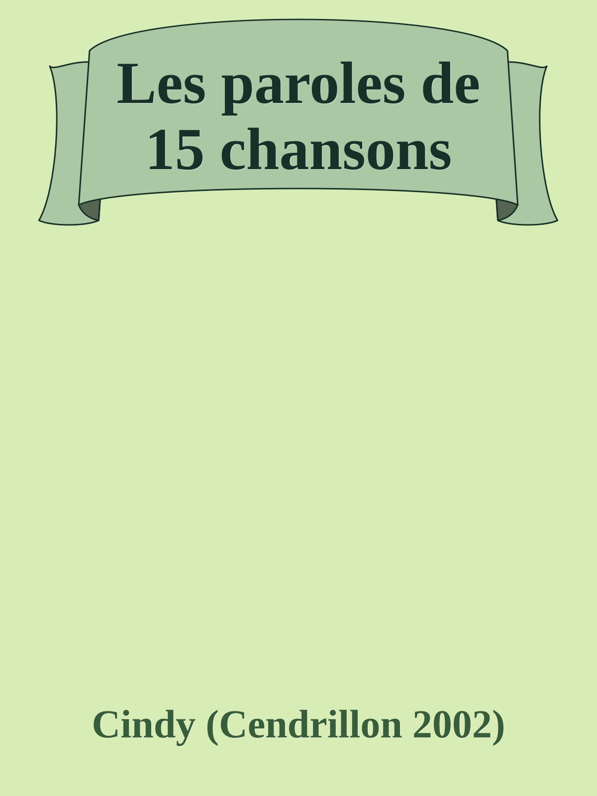 Les paroles de 15 chansons